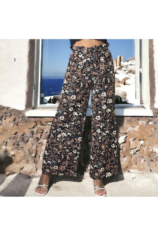 Pantalon Palazzo fleuri